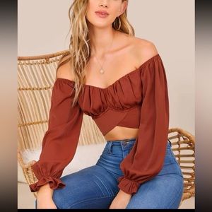 Women’s rust tie top